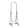 Elegant Full-Length Leaning Mirror with Mobile Stand and Modern Design