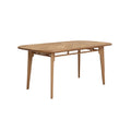 Elegant Oval Wooden Dining Table with Sturdy Legs